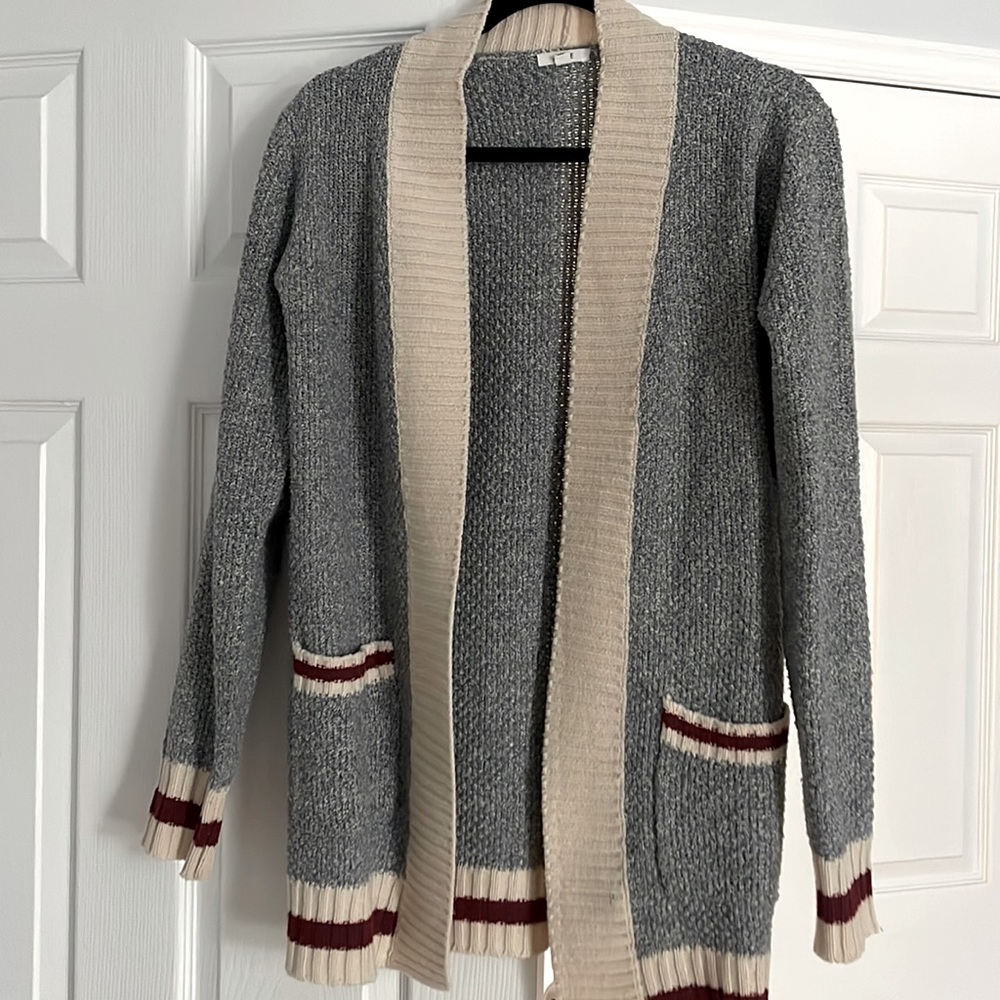 Grey “sock” sweater cardigan